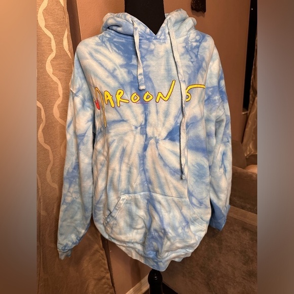 Maroon 5 Blue Tie Dye Hoodie - Picture 1 of 4